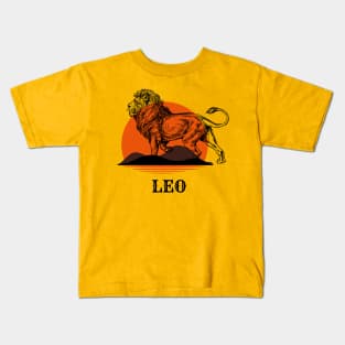 Fierce Leo Zodiac Sign Kids T-Shirt